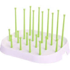 Bono House 嬰幼兒Yum Yum奶瓶副食品餐具瀝乾架, 綠色, 單一商品