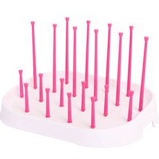 Bono House 嬰幼兒Yum Yum奶瓶副食品餐具瀝乾架, 粉紅色, 單一商品