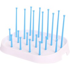 Bono House 嬰幼兒Yum Yum奶瓶副食品餐具瀝乾架, 藍色, 單一商品