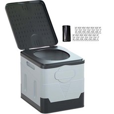 Ansufit移動式多功能露營用馬桶, 1個, 灰色