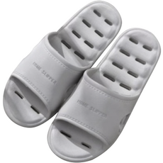 快速排水EVA防滑浴室拖鞋, 灰色, 1個