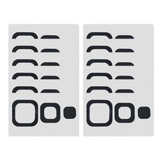 데이소이 다양한 모양 미끄럼 방지 스티커, 01 네모 블랙, 12개