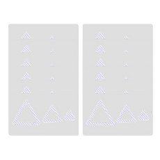 데이소이 다양한 모양 미끄럼 방지 스티커, 04 세모 투명, 12개