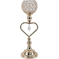 浪漫金屬蠟燭擺件 L, 金色