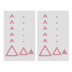데이소이 다양한 모양 미끄럼 방지 스티커, 04 세모 핑크, 12개