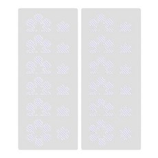 데이소이 다양한 모양 미끄럼 방지 스티커, 06 플라워 투명, 12개