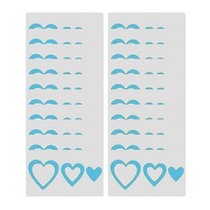 Daysoy 多種形狀防滑貼紙, 05 愛心 藍色, 20個