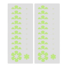 데이소이 다양한 모양 미끄럼 방지 스티커, 06 플라워 형광, 20개
