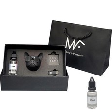 MFUTURE 鬥牛犬車用芳香劑 霧面黑套組, 1套, 潔淨棉