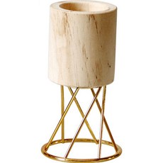 Moneta 簡約圓形木質燭台 單一尺寸, 金色