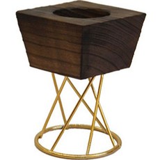 Moneta 北歐復古木質燭台 單一尺寸, 金色