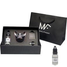 MFUTURE 鬥牛犬車用芳香劑 霧面太空灰組合, 1套, 潔淨棉