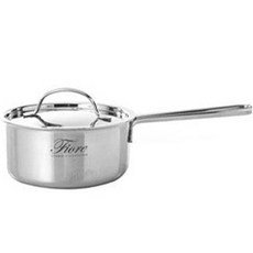 HANIL STAINLESS STEEL Fiore感應爐適用三層不鏽鋼單柄湯鍋, 單色, 16cm, 1個