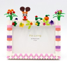 후니마켓 DIY 블록 액자 쥐돌이, 혼합색상, 1개