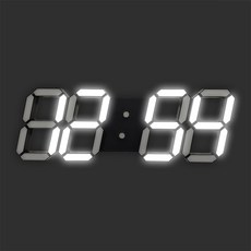 Sigma LED 3D LED 室內掛鐘, 黑色