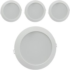 Sigma LED 20W 薄型 LED 崁燈 高級型, 4個, 燈泡色(黃光)