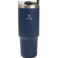 SWISS MILITARY 304不鏽鋼保冰保冷冰霸杯, 亮面藍(LBL), 900ml, 1個