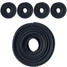 PP 웨이빙끈 25mm x 90cm, 블랙, 5개
