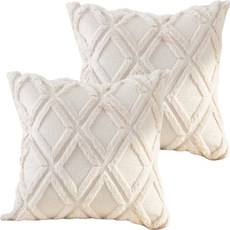 마켓피오 퀼트 패턴 양면 무늬 쿠션커버 2p