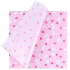 The Pack Company 防油紙 粉紅草莓 33 x 33 cm, 1000個, 1入