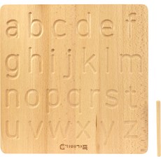 GabeFamily 蒙特梭利字母描寫板 KS4102, 原木色, 1個