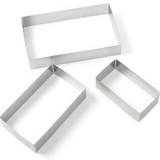 家庭烘焙不銹鋼慕斯環 3 件套長方形, 1個