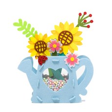minhwashop 不織布泡沫球春季花盆DIY套組 向日葵 RDOFB0434, 10套, 混合顏色