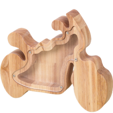 온메이커 투명 나무 인테리어 장식 저금통 오토바이, 1개