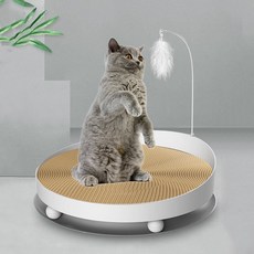 큐러스펫 고양이 원형 스크래쳐 M 39.5cm, 혼합색상, 1개