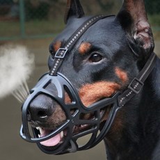 Purple Pet 狗狗大型犬矽膠口罩嘴套 M, 1個, 黑色