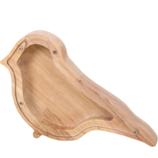 온메이커 투명 나무 인테리어 장식 저금통 새, 1개