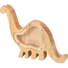 Onmaker 透明木質室內裝飾存錢罐恐龍 2, 單色, 1個