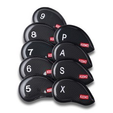 Premium高爾夫球桿套 9件組, 黑色