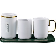 生活蝴蝶 簡約時尚風格 便攜式牙刷收納盒, 1套, B白色