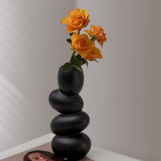 Innoble 陶瓷裝飾品 北歐花瓶, 黑色