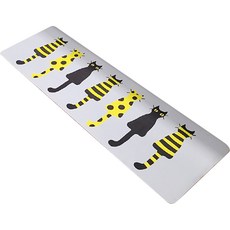 Sullem House 可水洗軟黃貓矽藻土廚房墊 40 x 120 厘米, 灰色+黃色