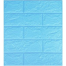 P31 3D立體磁磚壁貼, 1個, 藍色