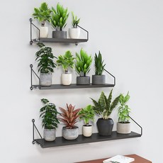 자파스 인테리어 선반 3종 세트, 블랙