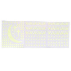 PEONIST Rogar 夜光新月十字星星貼紙3件組, 單一顏色