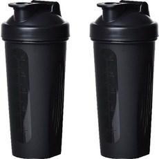 首爾包裝 蛋白粉搖搖杯 2入, 黑色, 600ml, 2個