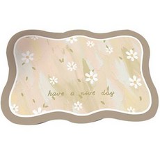 Witherhome 迷你雛菊點綴蓬鬆腳踏墊, 奶茶, 1個