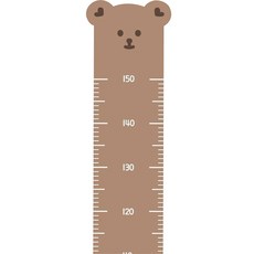 可愛身高測量紙 20 x 200 cm, 1個, 棕熊