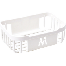 로이윙 다용도 무타공 접착 화장지 휴지 걸이 선반 직사각형, 화이트, 1개