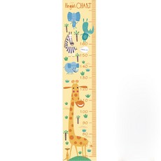 可愛身高測量紙 60 x 180 cm, 1個, 黃色長頸鹿