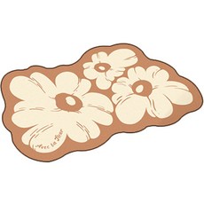 Witherhome 三朵花點綴地墊, 米色
