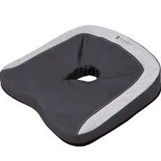 MEURSAULT Alpha Alcantara 矯正坐姿記憶棉坐墊, 鑽石黑