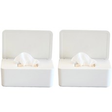 Ju and Ji 小型濕紙巾盒, 白色, 2個