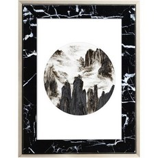 大理石相框, 黑金色