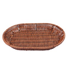 댓츠댓 키친 藤編托盤 橢圓形, 棕色, 1個