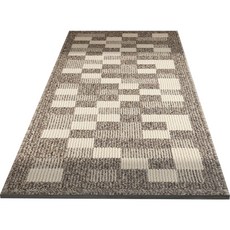 Ashwolf 吸水吸油防滑地墊, 米色格紋, 1個